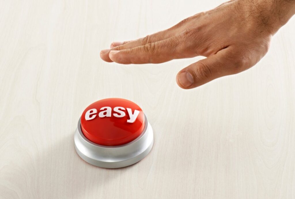 The Easy Button depicts Reducing Customer Effort